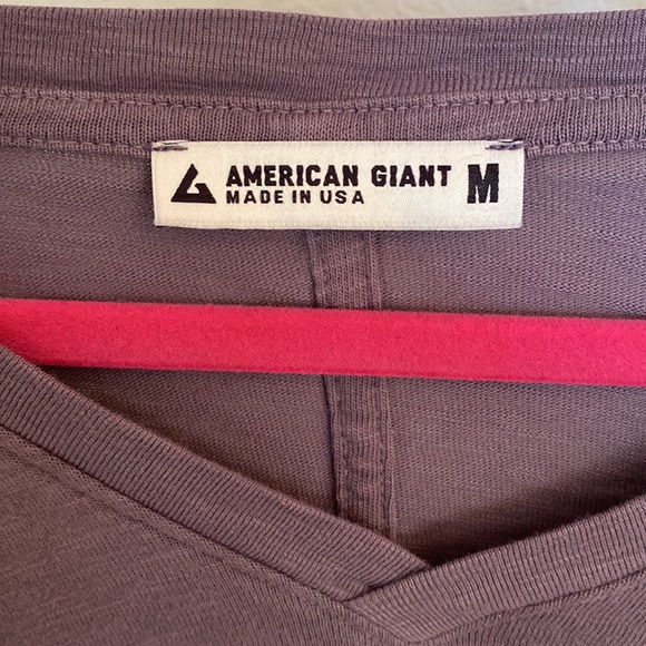 USA MADE! American Giant Slub V-Neck Long Sleeve/Size M / - Picture 2 of 6
